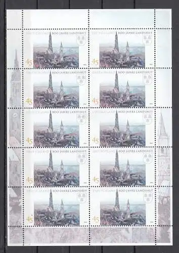 Bundesrep. Deutschland  Nr Kleinbogen 2376 Postfrisch / **