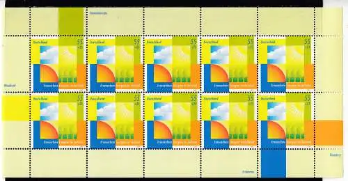 Bundesrep. Deutschland  Nr Kleinbogen 2378 Postfrisch / **