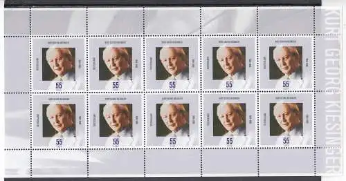 Bundesrep. Deutschland  Nr Kleinbogen 2396 Postfrisch / **