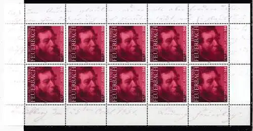 Bundesrep. Deutschland  Nr Kleinbogen 2411 Postfrisch / **