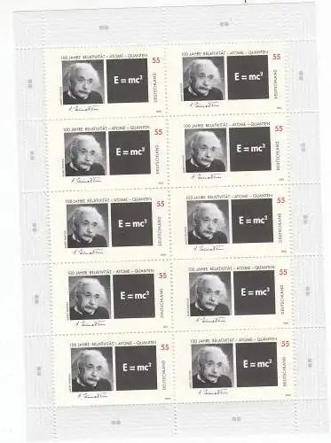 Bundesrep. Deutschland  Nr Kleinbogen 2475 Postfrisch / **