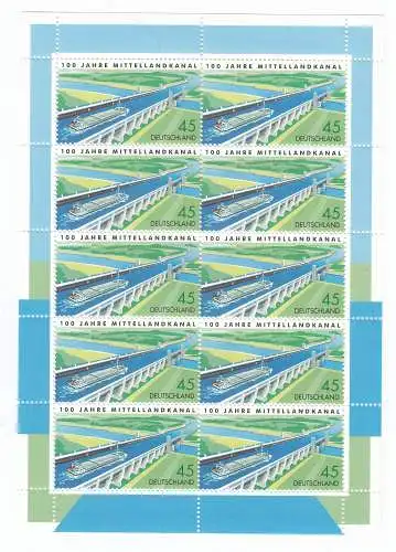 Bundesrep. Deutschland  Nr Kleinbogen 2454 Postfrisch / **