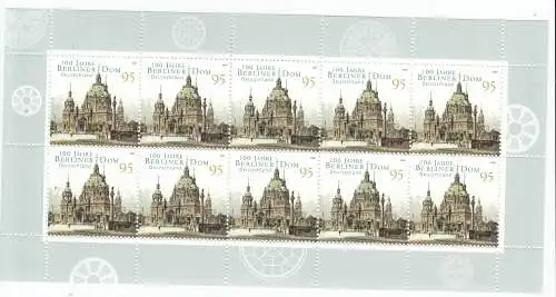 Bundesrep. Deutschland  Nr Kleinbogen 2445 Postfrisch / **