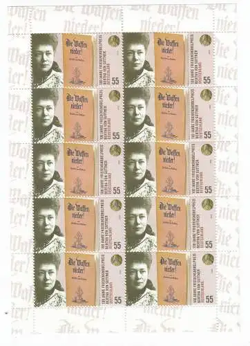 Bundesrep. Deutschland  Nr Kleinbogen 2495 Postfrisch / **