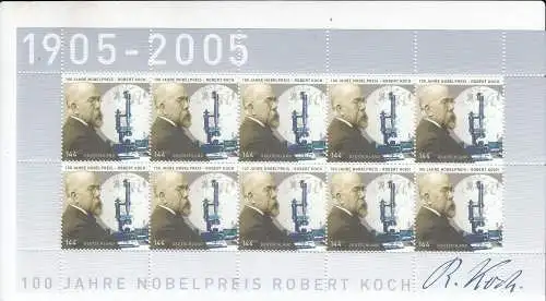 Bundesrep. Deutschland  Nr Kleinbogen 2496 Postfrisch / **