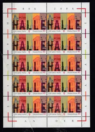 Bundesrep. Deutschland  Nr Kleinbogen 2510 Postfrisch / **