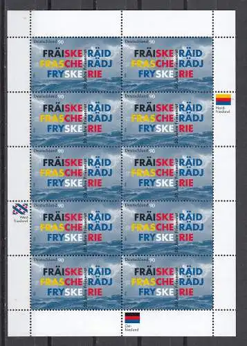 Bundesrep. Deutschland  Nr Kleinbogen 2523 Postfrisch / **