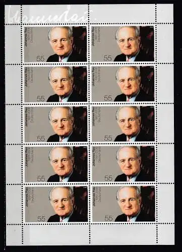 Bundesrep. Deutschland  Nr 2528 Kleinbogen Postfrisch / **
