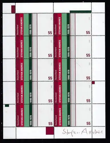 Bundesrep. Deutschland  Nr Kleinbogen 2545 Postfrisch / **