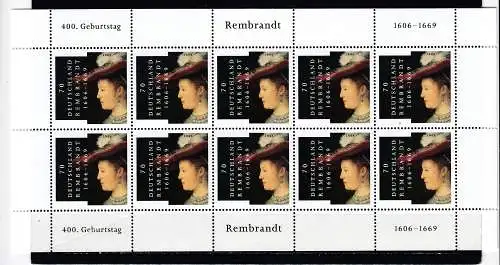 Bundesrep. Deutschland  Nr Kleinbogen 2550 Postfrisch / **