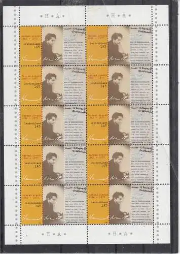 Bundesrep. Deutschland  Nr Kleinbogen 2566 Postfrisch / **
