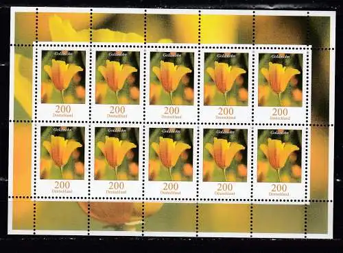 Bundesrep. Deutschland  Nr Kleinbogen 2568 Postfrisch / **