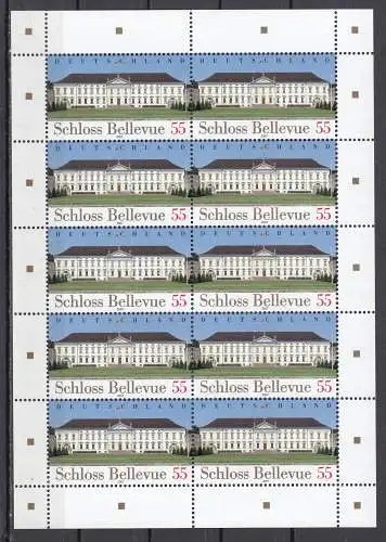 Bundesrep. Deutschland  Nr Kleinbogen 2604 Postfrisch / **