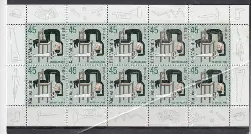 Bundesrep. Deutschland  Nr Kleinbogen 2610 Postfrisch / **