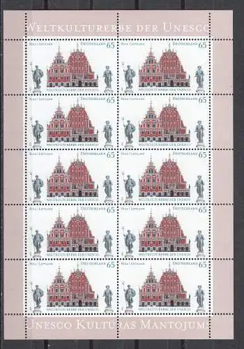Bundesrep. Deutschland  Nr Kleinbogen 2614 Postfrisch / **