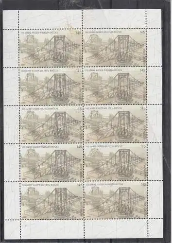 Bundesrep. Deutschland  Nr Kleinbogen 2616 Postfrisch / **