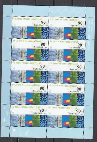 Bundesrep. Deutschland  Nr Kleinbogen 2622 Postfrisch / **