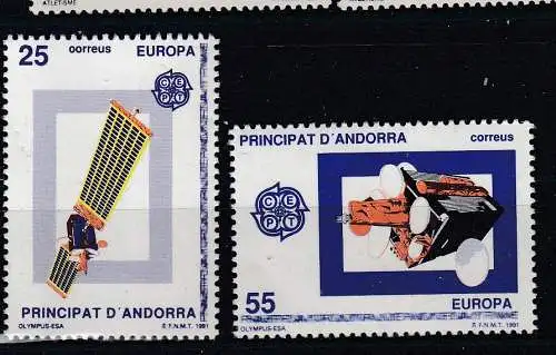 Andorra spanische Post  Nr 221/22 Postfrisch / **