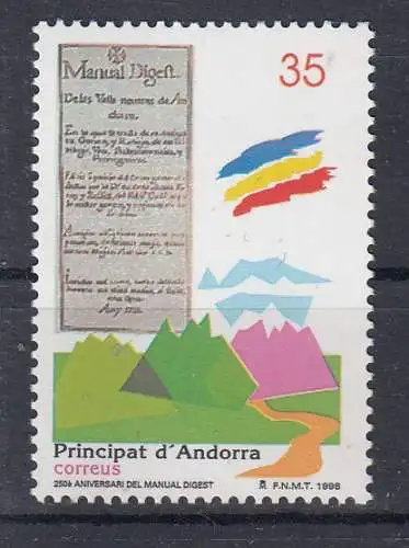 Andorra spanische Post  Nr 260 Postfrisch / **
