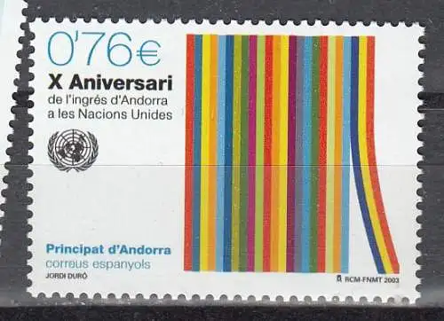 Andorra spanische Post  Nr 303 Postfrisch / **