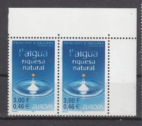 Andorra (franz.)  Nr 567 paar ER Postfrisch / **
