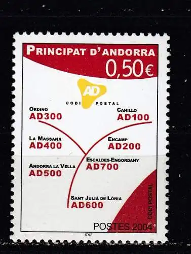 Andorra (franz.)  Nr 622 Postfrisch / **