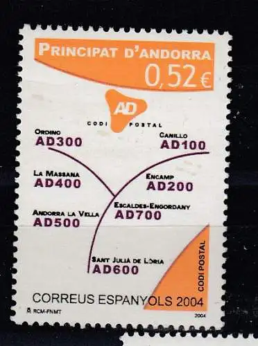 Andorra spanische Post  Nr 316 Postfrisch / **