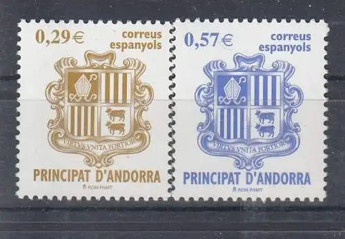 Andorra spanische Post  Nr 330/31 Postfrisch / **