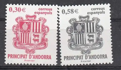 Andorra spanische Post  Nr 338/39 Postfrisch / **