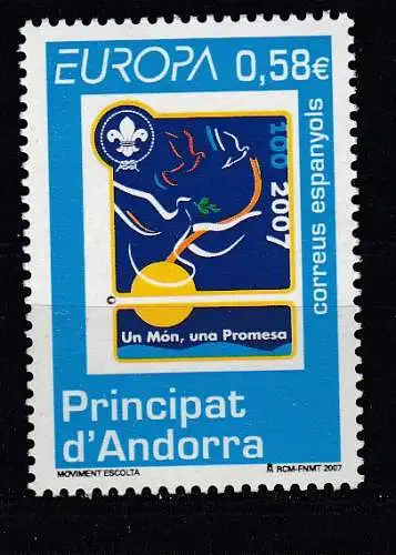 Andorra spanische Post  Nr 341 Postfrisch / **