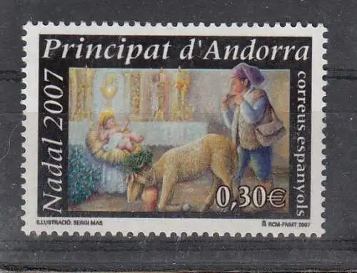 Andorra spanische Post  Nr 346 Postfrisch / **