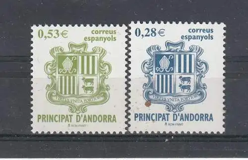 Andorra spanische Post  Nr 319/20 Postfrisch / **