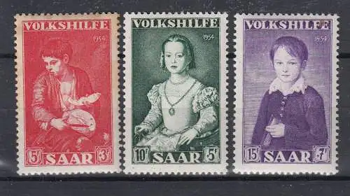 Saargebiet/Saarland  Nr 354/56 Postfrisch / **
