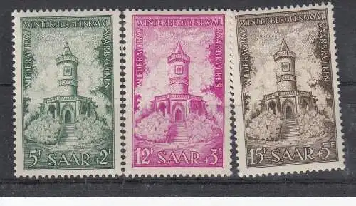 Saargebiet/Saarland  Nr 373/75 Postfrisch / **