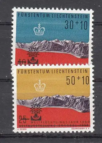 Liechtenstein  Nr 389/90 Postfrisch / **