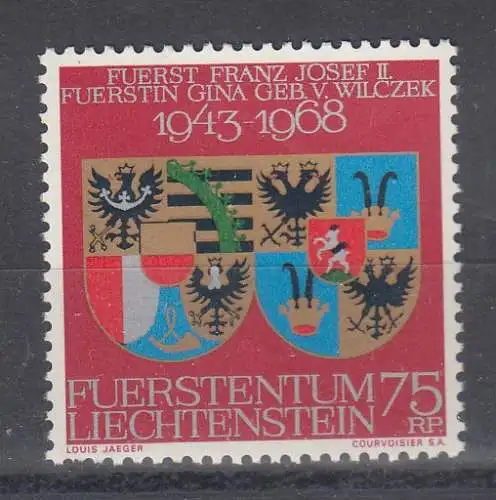 Liechtenstein  Nr 496 Postfrisch / **