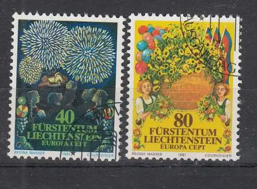 Liechtenstein  Nr 764/65 Gestempelt (Posten)