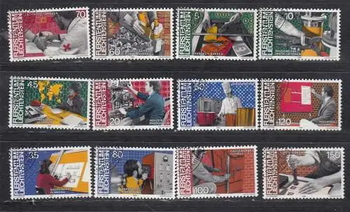 Liechtenstein  Nr 849/60 Gestempelt (Posten)