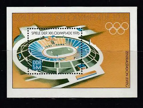 DDR  Nr Block 46 Postfrisch / **