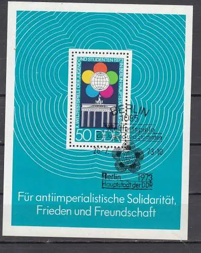 DDR  Nr Block 38 Gestempelt (Posten)
