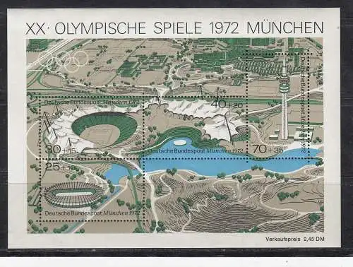 Bundesrep. Deutschland  Nr Block 7 Postfrisch / **