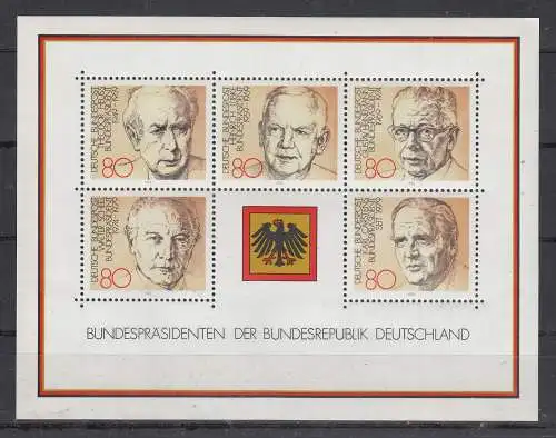 Bundesrep. Deutschland  Nr Block 18 Postfrisch / **