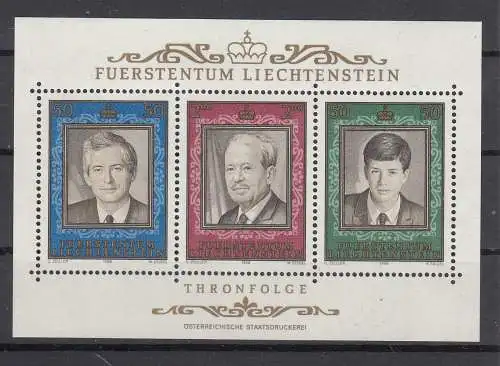 Liechtenstein  Nr Block 13 Postfrisch / **