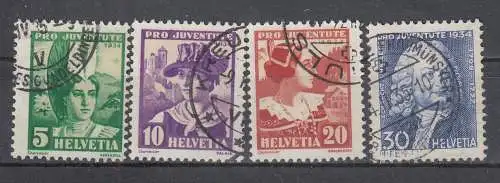 Schweiz  Nr 281/84 Gestempelt (Posten)