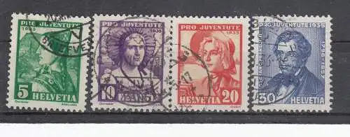 Schweiz  Nr 287/90 Gestempelt (Posten)