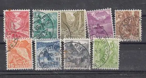 Schweiz  Nr 297/305 Gestempelt (Posten)