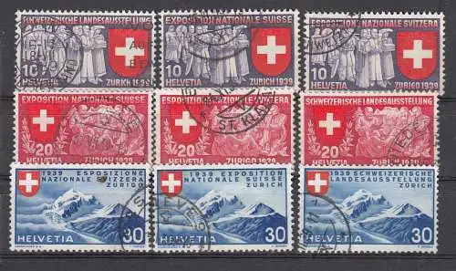 Schweiz  Nr 335/43 Gestempelt (Posten)