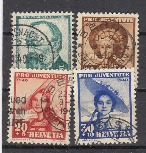 Schweiz  Nr 373/76 Gestempelt (Posten)