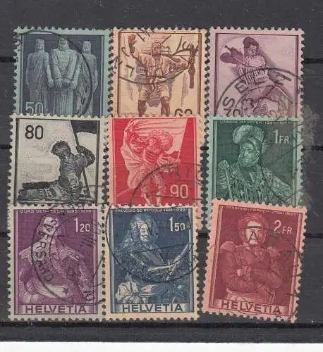 Schweiz  Nr 377/85 Gestempelt (Posten)