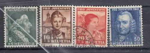 Schweiz  Nr 399/402 Gestempelt (Posten)